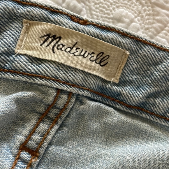 MADEWELL “The Momjean Short” Distressed High Rise Denim Shorts Size 26 EUC! - Picture 6 of 8